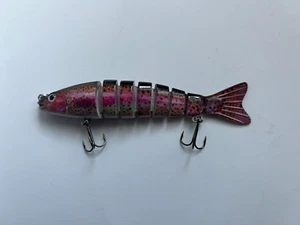 Multi Jointed Bait 8-Segment Fishing Lures 5" Swimbait Wobbler Fish Nose Tie C8 - Picture 1 of 5
