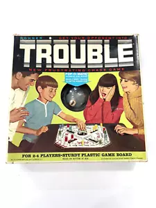 Juego de mesa Trouble 1964 Pop-O-Matic Bubble completo de colección Kohner Bros. - Imagen 1 de 8
