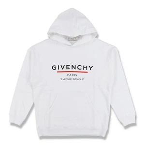 Givenchy White Address Logo Hoodie | Size S Relaxed fit FW20 $995 - Picture 1 of 8