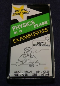 Vintage Exambusters Physics in a Flash 384 Study Cards Complete w/Box - 1991 - Picture 1 of 4