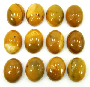 Lote de 12 piezas de cabujón de piedras preciosas de jaspe mocaí natural de 178,60 quilates - 62183 - Imagen 1 de 5