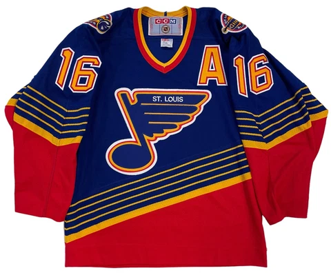 BRETT HULL ST. LOUIS BLUES 1997 VINTAGE  CCM AIRKNIT JERSEY SMALL Cover