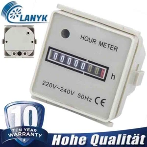 Betriebsstundenzähler Zeitzähler 220-240V AC 0-99999.99 Quadrat Stundenzähler - Bild 1 von 10