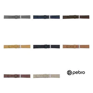 Pebro Premium Correa de Reloj de Cuero (582) - 8 Colores - 6 Anchos de Puente - Piel Nobuk - Imagen 1 de 11