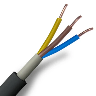 XBK-KABEL / PRYSMIAN NYY-J 3x2,5 Erdkabel, Elektrokabel, Erdleitung, 3G2,5 Kabel, 5m/10m/25m/50/100m