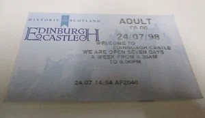 Edinburgh Castle - Adult Admission Ticket - Historic Scotland - Tourism - 1998 - Picture 1 of 4