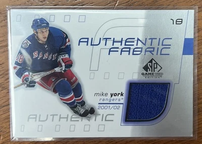 Mike York 2001-02 SP Game Used Authentic Fabrics AF-MY - Image 1 of 2