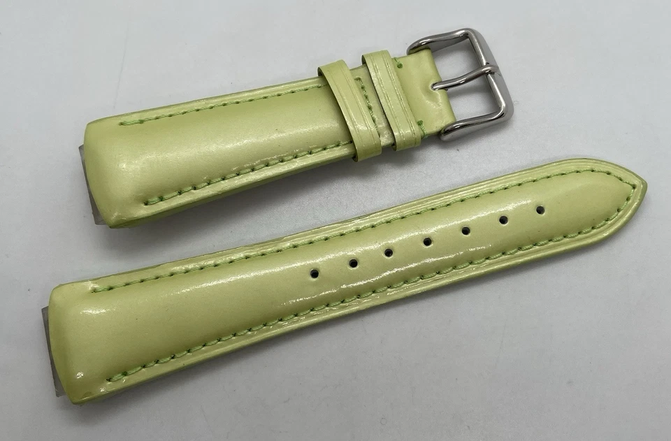 Новый ремешок для часов TECHNOMARINE натуральная кожа 17 мм ушки желтый/зеленый с подкладкой - Изображение 1 из 4