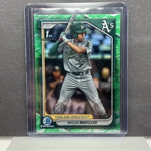 Bowman Chrome Myles Naylor 1st Bowman Lunar Green Athletics 2024 #BCP-136 - Imagen 1 de 11