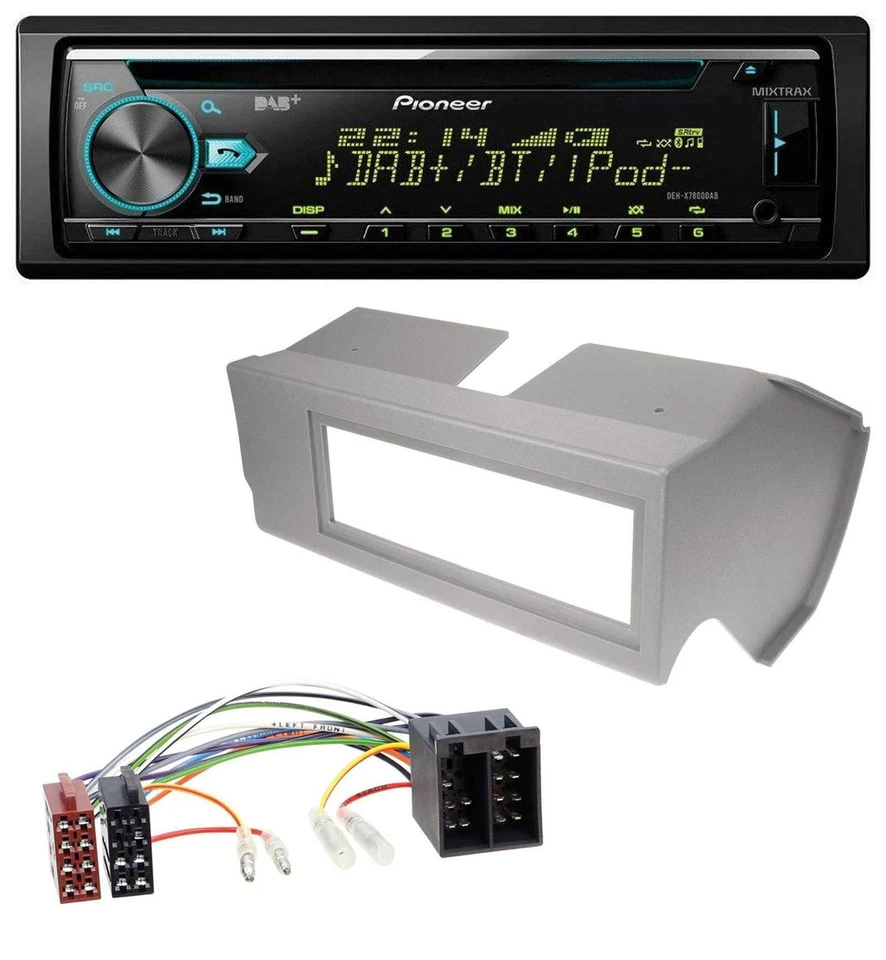 Pioneer DAB MP3 CD USB Bluetooth Autoradio für Fiat Panda (bis 2002) - grau - Bild 1 von 4