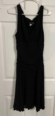 Vestido Connected Apparel para mujer talla 12 cuello en V debajo de la rodilla calce y espalda fluida Foto 1 de 4