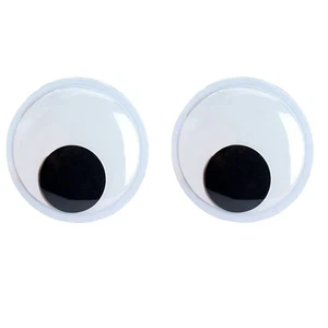 2 Stück 5 Zoll Extra Große Googly Eyes mit Selbstklebend Schwarz Groß Gaint Goo... - Bild 1 von 6