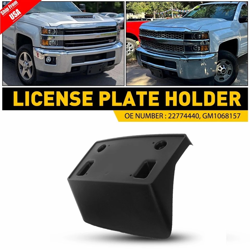 License Plate Bracket For Chevrolet Silverado 2500 HD 2015-2019 Front Mount - image 1 of 4