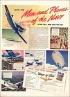 1942 WW 2 AD WINGS OF GOLD , NAVY AVIATOR Douglas Devatator , Martin Mars 051621