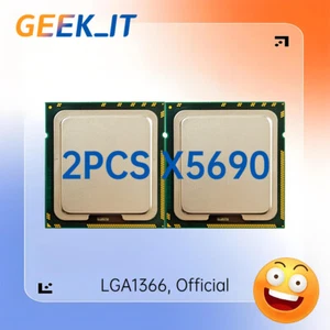 ✅2PCS Intel Xeon X5690 SLBVX 3.46GHz 6C / 12T 12MB 130W LGA1366 CPU - Picture 1 of 3