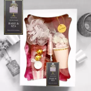 Luxury Bath Gift Set For Women pink with rose sparkle wine in XL luxury box - Bild 1 von 1