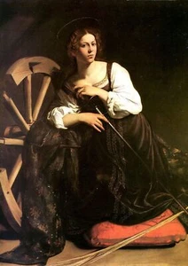 St Catherine of Alexandria, Caravaggio Italian Print, Wall Art Poster A3 A4 - Picture 1 of 3