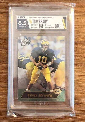 Tom Brady 2000 Press Pass Reflectors Rookie SP/500 #R37 Patriots HGA 8,5 Foto 1 de 2