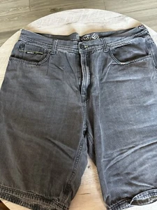 ENYCE Shorts Mens 46 Charcoal Denim Baggy Old School Urban Wear Hip Hop Skater - Picture 1 of 13
