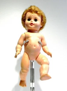 EEGEE Vintage 11" Drink & Wet Baby Doll Rooted Hair No Clothes vG but Untested - Picture 1 of 5