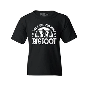 Just A Girl Who Loves Bigfoot Youth's T-Shirt Just a Girl Shirts - Picture 1 of 4