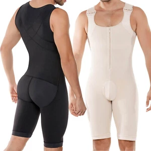 Mens Shapewear Bodysuit Compression Tummy Control Full Body Shaper Slimming Suit - Picture 1 of 27