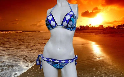 NWT GOTTEX by GOTTEX Virginia GEOMETRIC Bikini BATHING SUIT SWIMSUIT SET - 8 - Image 1 of 4