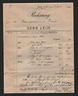 BERLIN, Rechnung 1896, Gebrüder Leue Gries Zitronenöl