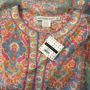 Gretchen Scott Borderline Midi/Maxi Dress - Women’s XL $199 Brand New Pink Blue - Picture 1 of 9
