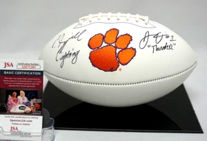 CJ Spiller James Davis Signed Clemson Tigers Football Insc JSA AM75305 Lmt - Picture 1 of 2