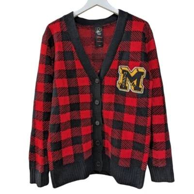 Disney x Forever 21 Mickey Mouse 90th Anniversary Buffalo Plaid Cardigan Size M - Image 1 of 4