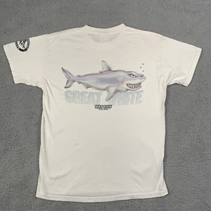 Gran Camiseta Tiburón Blanco Para Hombre Mediana Vida Silvestre Blanca, Pescado Caliente Ropa de Pescado Hardcore - Imagen 1 de 12