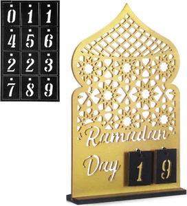 Ramadan Calendar Set Ramadan Advent Calendar 30 Days Wooden Eid Mubarak DIY Coun - Picture 1 of 12