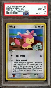 Pokemon PSA 10 Gem Mint EX Crystal Guardians Reverse Holo Skitty 41/100 (MD) - Picture 1 of 2