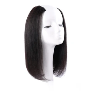 Parrucche donna a forma di U dritte Bob parrucche ragazze 100% capelli umani Remy mezza parrucca - Foto 1 di 12