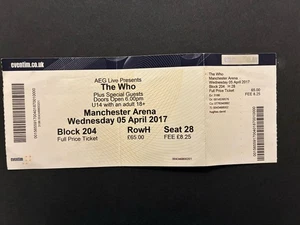 The Who Ticket 2017 - Imagen 1 de 1