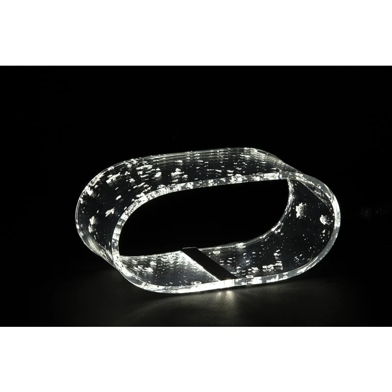 Vesta Home - FUTURE Lampada da tavolo in cristallo acrilico con foglie color arg - Immagine 1 di 1