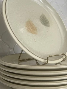 Denby Energy Leaf 9" Luncheon Plates Set/6- Vintage English Stoneware 1998-2008 - Picture 1 of 20