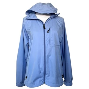 Royal Robbins Windbreaker Jacket Hooded Light Blue Long Sleeved Zip Up Women’s M - Picture 1 of 8