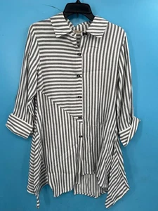 Camicia donna Soft Surroundings celeste morbida standout - Taglia - XS - Nuova con etichette - Foto 1 di 8
