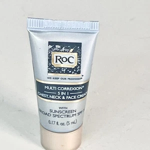 RoC Correxion 5 in 1 Brust Hals Gesichtscreme LSF 30 Sonnenschutz Reise 0,17 Unzen Neu - Bild 1 von 3
