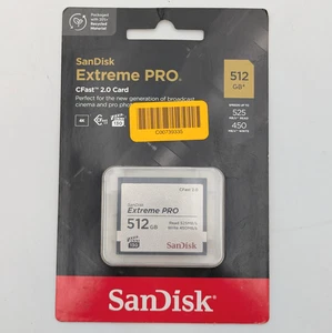 SanDisk Extreme PRO CFast 2.0 Memory Card 512GB Video & Photo (SDCFSP-512G-A46D) - Picture 1 of 3