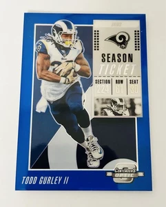 2018 Panini Contenders Optic Blue Prizm Todd Gurley II 86/99 #43 - Bild 1 von 2