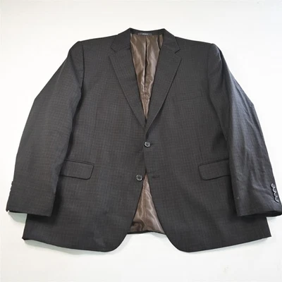 Blazer Traje Chaqueta Abrigo Deportivo Joseph Abboud 52R Marrón Cuadros 100% Lana Para Hombre Foto 1 de 4