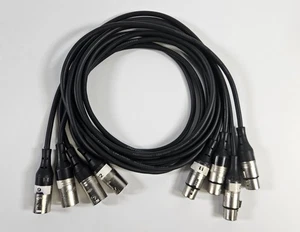 4 PACK 5FT 3 Pin XLR Male to Female MICROPHONE audio cord mic Shielded cable - Picture 1 of 2