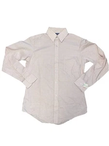 Men's Vintage Americana Collection Beige Button Down Long Sleeve Shirt Small NOS - Picture 1 of 7
