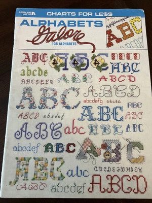 Leisure Arts Charts for Less: Alphabets Galore 136 variations- 1998 Cross-Stitch - Image 1 of 4
