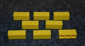 (8) 1x3 YELLOW Standard Bricks  ~ Lego  ~ NEW ~ Castle - Picture 1 of 1