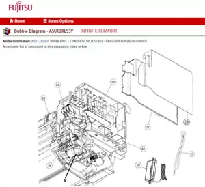 FUJITSU K9710368028 aka 9710368028 CONTROLLER PCB HY ASU12RLS3Y K15CA 1501HSE C1 - Picture 1 of 3