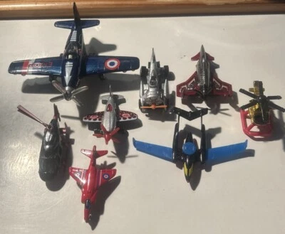 Lote De 8 Aviones Y Helicópteros Diecast Hot Wheels Matchbox + Más Foto 1 de 4